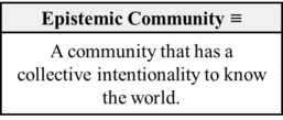 Epistemic Community (Overgaard-2017).png
